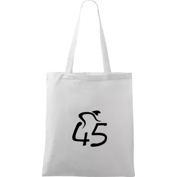 Cyklista slaví pětačtyřicítku (45) - Taška bavlněná - 42 x 38 cm ( Bílá )