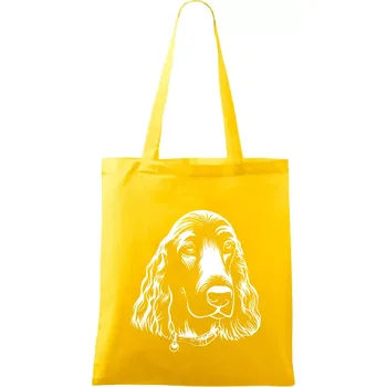 Kokršpaněl - hlava kreslená - Taška bavlněná - 42 x 38 cm ( Žlutá )