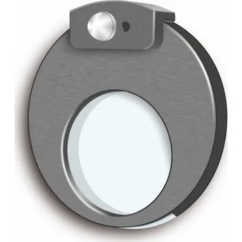 Bodové svítidlo LED svítidlo s pohybovým a soumrakovým čidlem 21 - nerezová ocel - studená bílá