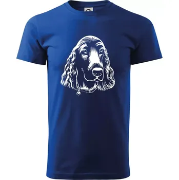 Pánské tričko Kokršpaněl - hlava kreslená - Triko extra velké (5-8XL) - 7XL ( Královská modrá )