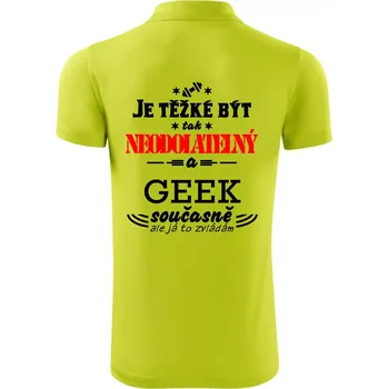 Pánská košile Je těžké být neodolatelný geek - Polokošile Victory sportovní (dresovina) - 3XL ( Limetková )
