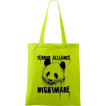 Panda terror - Taška bavlněná - 42 x 38 cm ( Limetková )