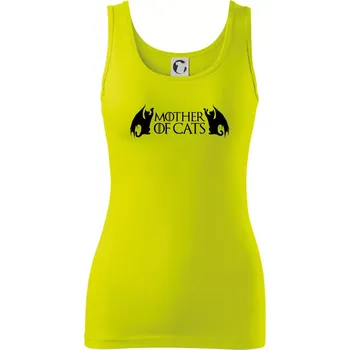 Dámské tričko Mother of cats - draci - Dámské tílko - XL ( Limetková )