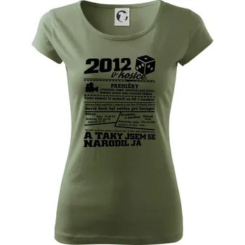 Dámské tričko 2012 v kostce - Dámské triko Pure - 2XL ( Khaki )
