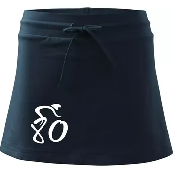 Dámské oblečení Cyklista slaví osmdesátiny (80) - Sportovní sukně - two in one - M ( Námořní modrá (velmi tmavá - téměř černá) )