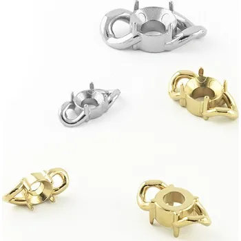 Materiál na výrobu šperku Konektory s rivoli lůžkem z nerez oceli 6-10mm - 1Ks - 6mm / Nerez SL