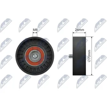 Napínací kladka, žebrovaný klínový řemen NTY RNK-CH-057