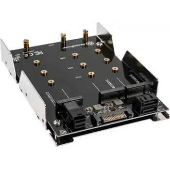 SilverStone SST-SDP12 montážní adaptér 3.5" pro 2x M.2 SATA 1x M.2 NVMe SSD disky (SST-SDP12)