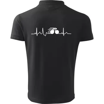 Pánská košile EKG dráhová cyklistika - Polokošile pánská Pique Polo 203 - 4XL ( Dřevěné uhlí )