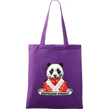 Napoleon domácí panda - Taška bavlněná - 42 x 38 cm ( Fialová )