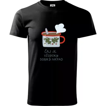 čaj je vždycky dobrý nápad (studio-arte.cz) - Triko extra velké (5-8XL) - 7XL ( Černá )