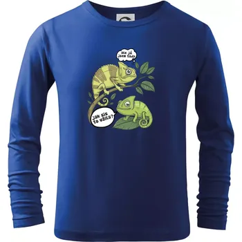 Chlapecké tričko Chameleoni jak sis to užila - Triko dětské Long Sleeve - 122 cm/6 let ( Královská modrá )