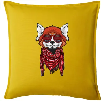 Polštář Červená panda hipster - Polštář 50x50 - 50x50 - Pouze potah ( Žlutá )