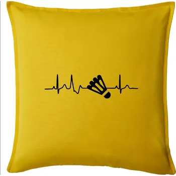 Polštář EKG Badminton košík - Polštář 50x50 - 50x50 - Pouze potah ( Žlutá )