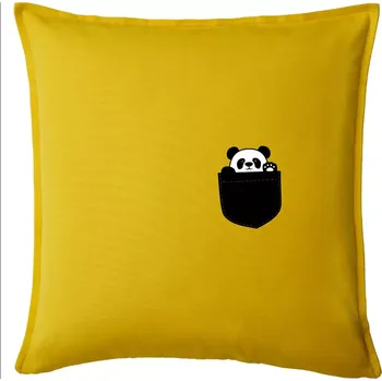 Polštář Panda v kapse - Polštář 50x50 - 50x50 - Pouze potah ( Žlutá )