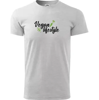 Vegan lifestyle - Triko extra velké (5-8XL) - 8XL ( Světlešedý Melír )