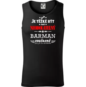 Pánské termoprádlo Je těžké být neodolatelný barman - Tílko pánské Core - 2XL ( Černá )