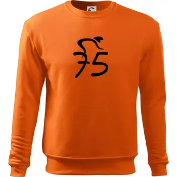 Pánská mikina Cyklista slaví pětasedmdesátku (75) - Mikina Essential pánská - XL ( Oranžová )