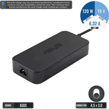 Adaptér k notebooku AC Adaptér Nabíječka Asus 19V 120W A15-120P1A PA-1121 4.5 x 3mm - lehce škráblý