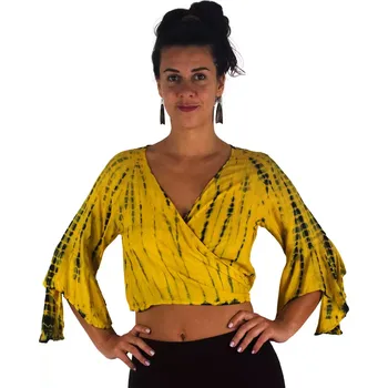 Batikované bolerko se zavazováním Amalia Yellow, žluté, sittar, 2024 UNI