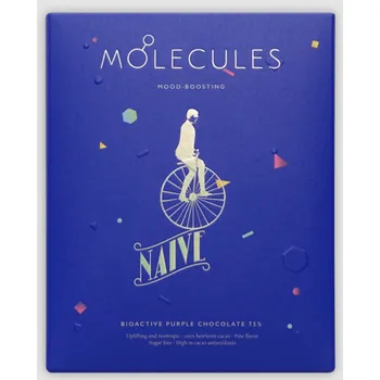 Čokoláda Naive 75% MOLECULES (fialová bioaktivní čokoláda bez cukru) Naive, 20 g