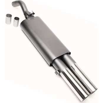 Zadní díl výfuku TA Technix sportovní výfuk - VW Golf II (83-91) kromě Syncro / 16V / G60, 2x 76 mm rovná nerezová koncovka s pertlem