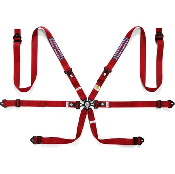 Tuning Závodní 6bodový pás Sparco COMPETITION H-2 PD Martini Racing, homologace FIA včetně FHR, barva: červená