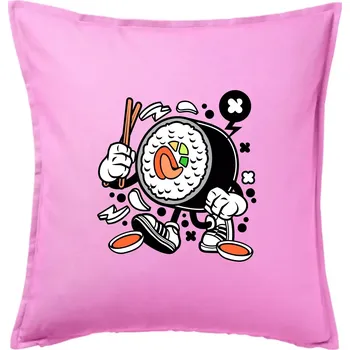 Polštář Sushiman - Polštář 50x50 - 50x50 - Pouze potah ( Růžová )