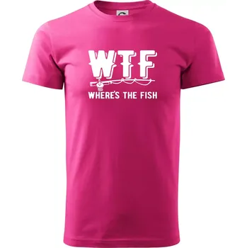 Pánská móda Wheres's the Fish WTF - Klasické pánské triko vyšší gramáže - XL ( Purpurová )