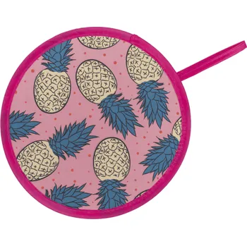 Karnevalový doplněk Skládací vějíř do kapsy Tropical 20 cm - ananas