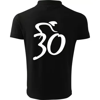 Pánská košile Cyklista slaví třicítku (30) - Polokošile pánská Pique Polo 203 - M ( Černá )