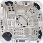 Akrylátová vířivka Spring Barva: stříbrno-černá, Barva bočnice: šedá 164192421