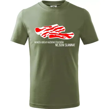 Nejsem slanina - Tričko dětské bavlněné - 122 cm/6 let ( Khaki )