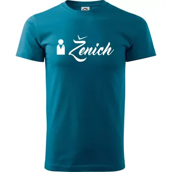 Ženich ikonka - Klasické pánské triko vyšší gramáže - S ( Petrolejová )