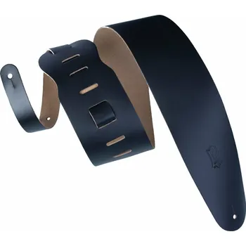 Kytarový popruh Levy's Lead Leather 3.5 Black Kytarový pás