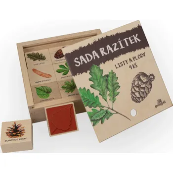 Dětské razítko Sada razítek 9 ks - listy a plody