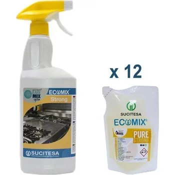 SUCITESA odstraňovač mastnoty sada 12 ks 90 ml sáčků + lahev