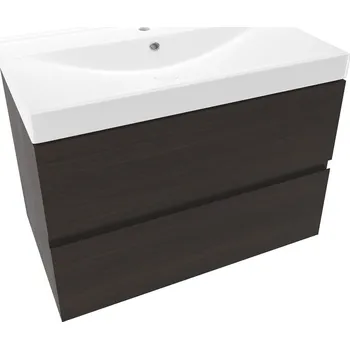 Koupelnová skříňka s umyvadlem Naturel Verona 80x50x45,5 cm tmavé dřevo mat VERONA80TDU1