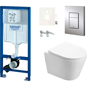Bidet Cenově zvýhodněný závěsný WC set Grohe do lehkých stěn / předstěnová montáž+ WC SAT Infinitio SIKOGRSIN1S
