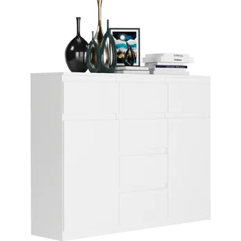 Komoda Designová komoda S-62D s čistými liniemi - různé barevné provedení Bílá