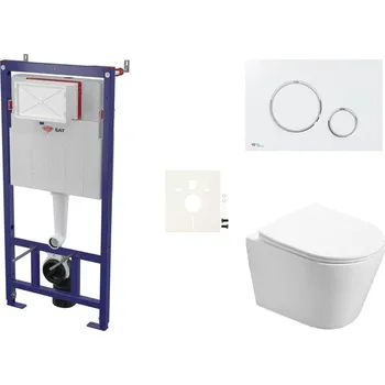 Bidet Cenově zvýhodněný závěsný WC set SAT do lehkých stěn / předstěnová montáž+ WC SAT Infinitio SIKOSSIN70K