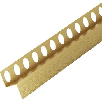 Spádový stěnový profil Eviso levý zlatá kartáčovaná 180 cm nerez LPGO0204