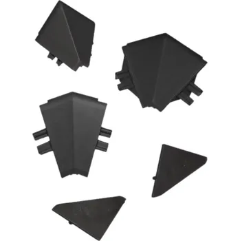 Koncovky těsnící lišty Naturel Easy černá, KL20C