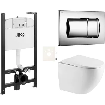 Bidet Závěsný wc set do lehkých stěn / předstěnová SAT SIKOJSREX67CR