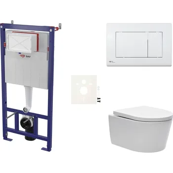 Bidet Cenově zvýhodněný závěsný WC set SAT do lehkých stěn / předstěnová montáž+ WC SAT Brevis SIKOSSBR20K