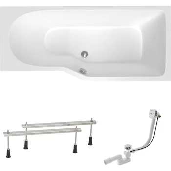 Vana Asymetrická vana Laguna Beáta Plus 160x80 cm akrylát pravá SIKOBE1600PAPN