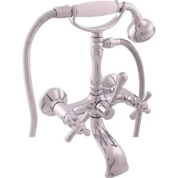 Vodovodní baterie Vanová baterie RAV SLEZÁK Morava se sprchovým setem 150 mm chrom MK360.5/2