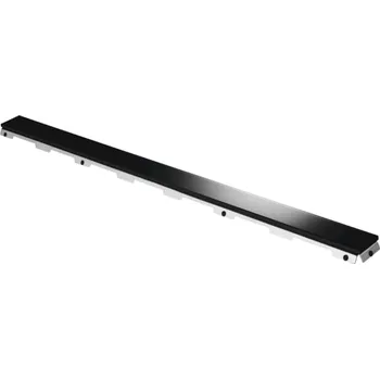 sprchový žlab Rošt Tece Drainline 65 cm sklo černá lesk plný 600792