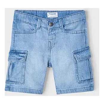 Chlapecké kraťasy Mayoral Chlapecká džínové cargo kraťasy 3229 Rozměr: 134