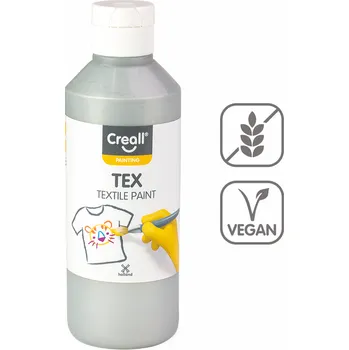 Výtvarná barva Textilní barva Creall TEX, 250 ml, stříbrná